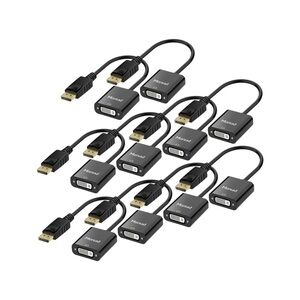 DisplayPort (DP) to DVI‎ Adapter, 10 Pack, Gold-Plated Male to Female